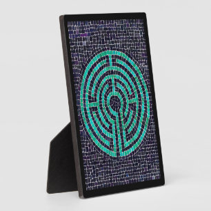 LABYRINTH III 5x7 Plaque with Easel - Black