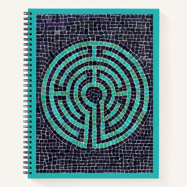 LABYRINTH III 8.5x11 Spiral Notebook - Turquoise (Front)