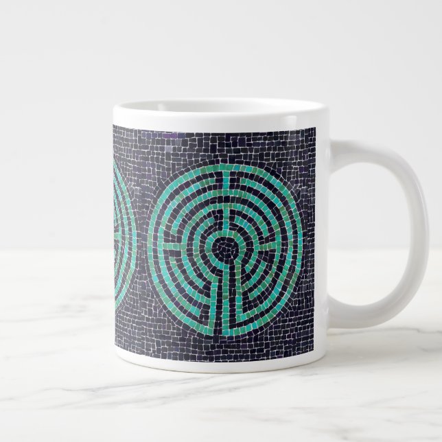 LABYRINTH III Big White Mug (Right)