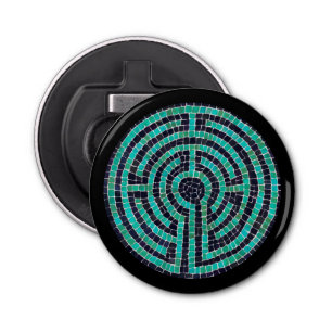 LABYRINTH III Button Bottle Opener - Black