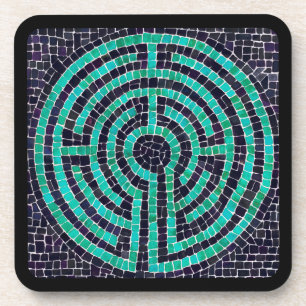 LABYRINTH III Hard Plastic Coasters - Black