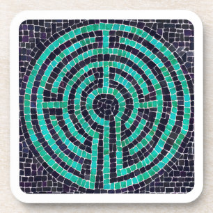 LABYRINTH III Hard Plastic Coasters - White