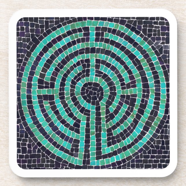 LABYRINTH III Hard Plastic Coasters - White (Front)