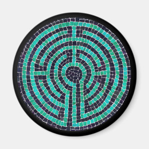 LABYRINTH III Round Magnet - Black