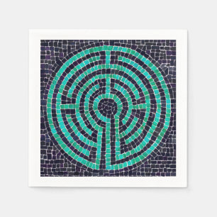 LABYRINTH III StandardCocktailPaper Napkin - White