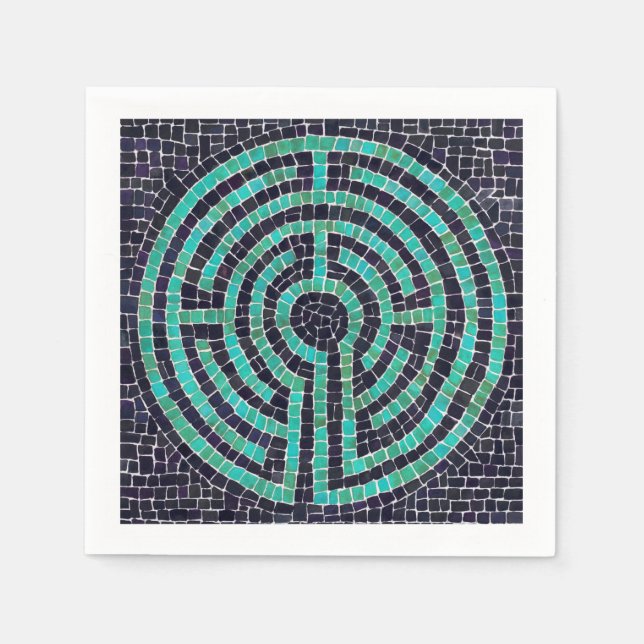 LABYRINTH III StandardCocktailPaper Napkin - White (Front)