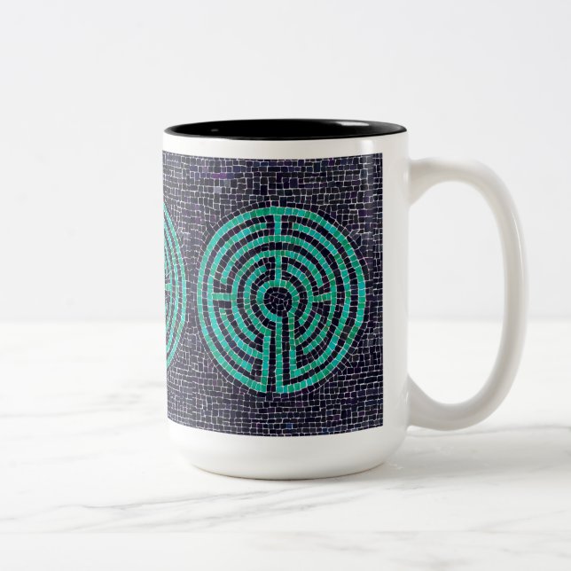 LABYRINTH III Tall Black Two-Tone Mug (Right)
