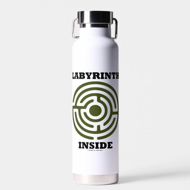 Labyrinth Inside Maze Psyche Humour Water Bottle (Front)