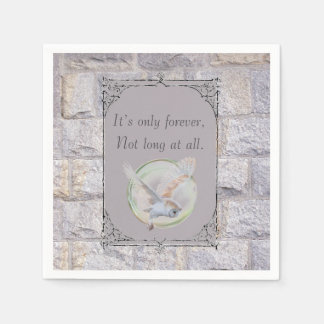 Labyrinth It’s Only Forever Wedding Owl Napkin