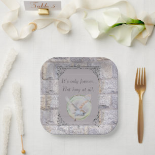 Labyrinth It’s Only Forever Wedding Owl Paper Plate