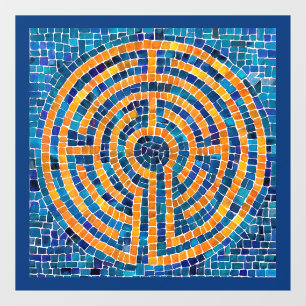LABYRINTH IV 12x12 Window Cling - Blue
