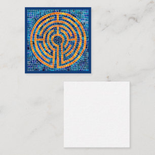 LABYRINTH IV 2.5x2.5 Blank Flat Card - Blue