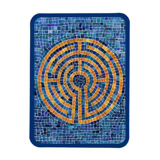 LABYRINTH IV 3x4 Flexible Magnet - Blue (Vertical)