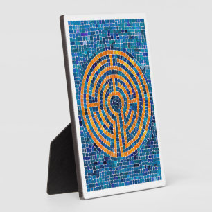 LABYRINTH IV 5x7 Plaque with Easel - White