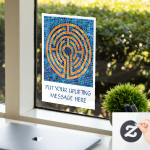 LABYRINTH IV 8x11 Window Cling +Text