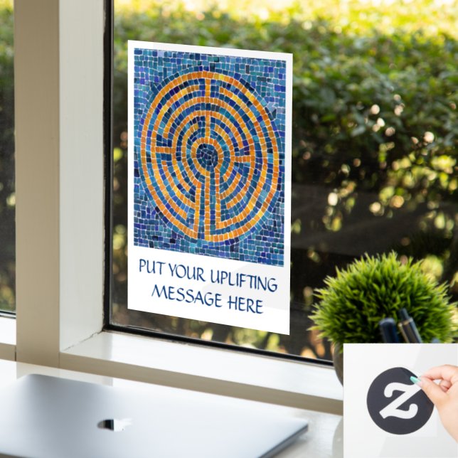 LABYRINTH IV 8x11 Window Cling +Text  (Office)