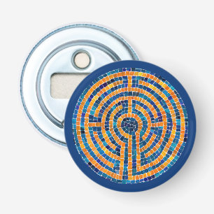 LABYRINTH IV Button Bottle Opener - Blue