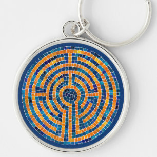 LABYRINTH IV Premium Round Keychain