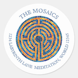 LABYRINTH IV Small Address Envelope Seals - White