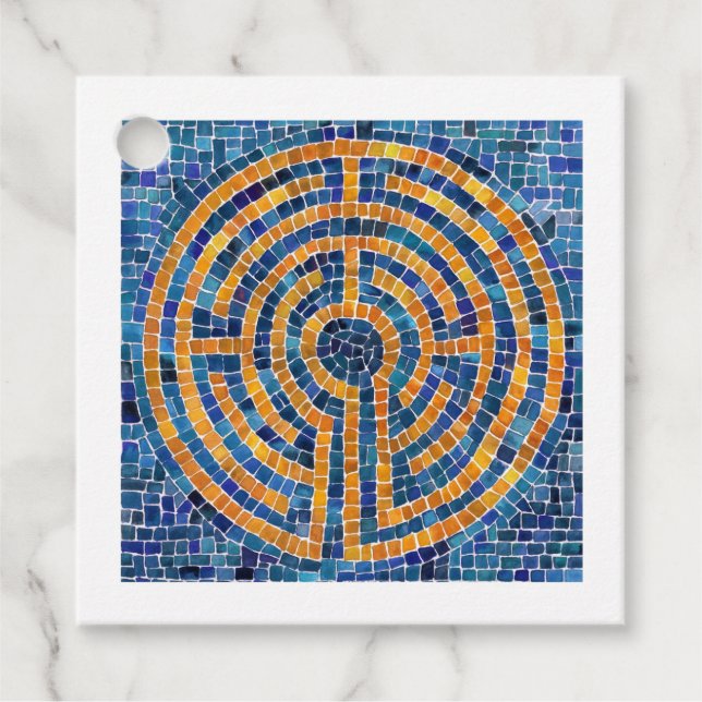 LABYRINTH IV Square Gift Tags - White (Front)