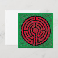 LABYRINTH IX 5.25" Square Blank Flat Card