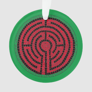 LABYRINTH IX Acrylic Circle Ornament