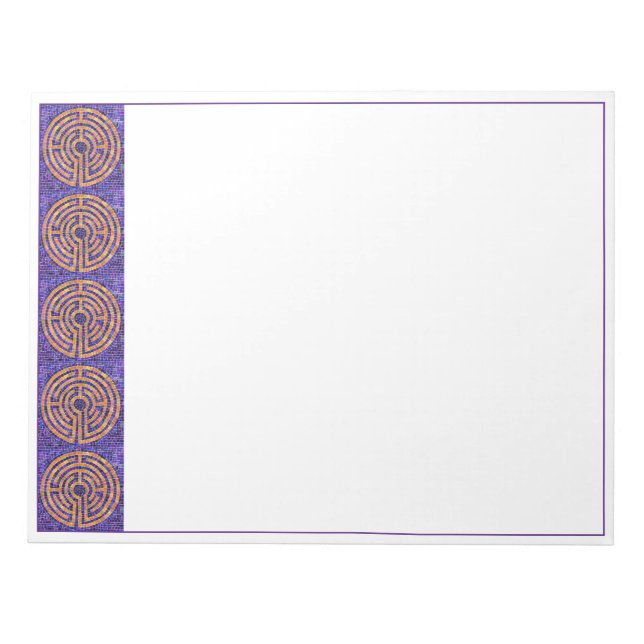 LABYRINTH MOSAIC 11x8.5 Notepad  (Front)