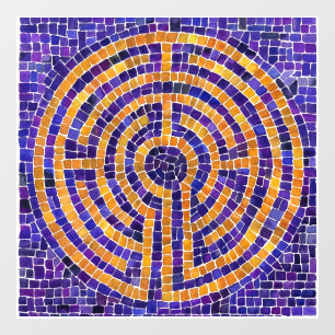 LABYRINTH MOSAIC 12x12 Window Cling