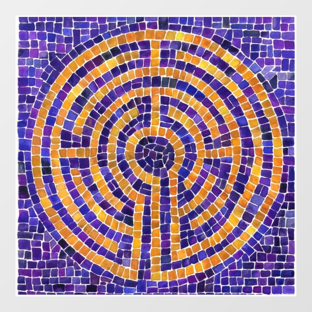 LABYRINTH MOSAIC 12x12 Window Cling (Sheet)