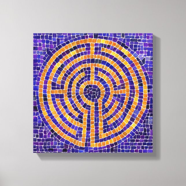 LABYRINTH MOSAIC 12x12 Wrapped Canvas (.75" Deep) (Front)