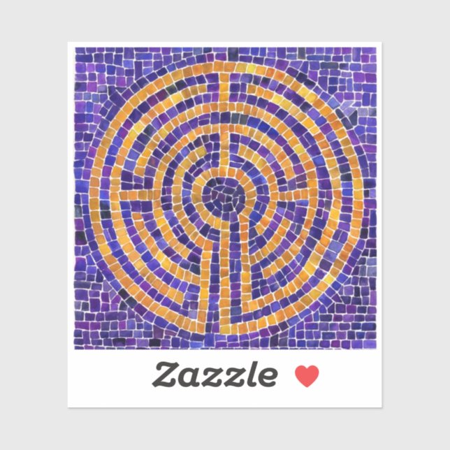 LABYRINTH MOSAIC 3x3 Vinyl Sticker (Sheet)