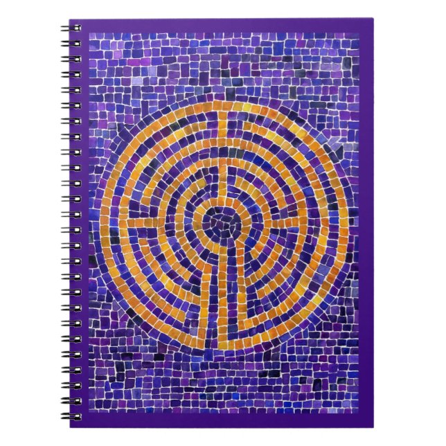 LABYRINTH MOSAIC 6.5x8.75 Spiral Notebook  (Front)