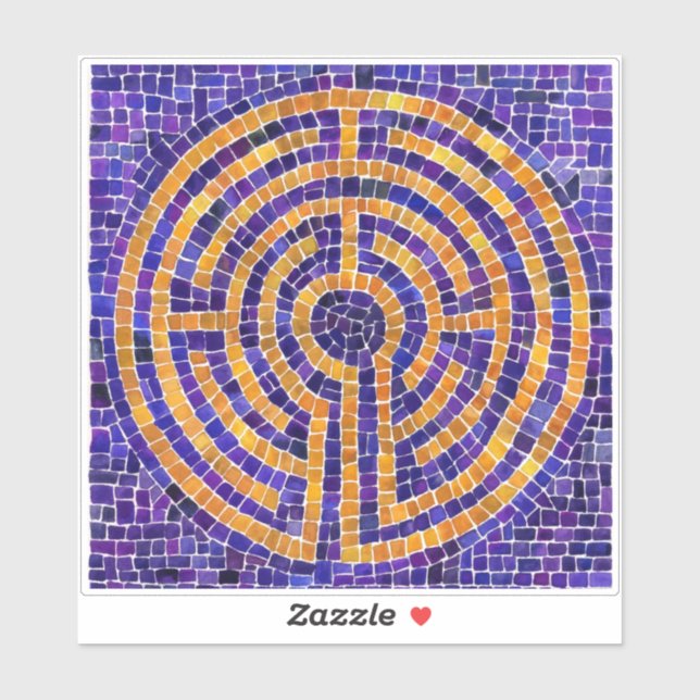 LABYRINTH MOSAIC 6x6 Vinyl Sticker (Sheet)