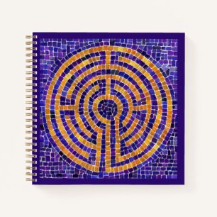LABYRINTH MOSAIC 8.5x8.5 Spiral Notebook