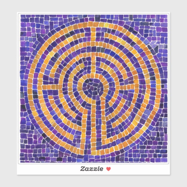 LABYRINTH MOSAIC 8x8 Vinyl Sticker (Sheet)