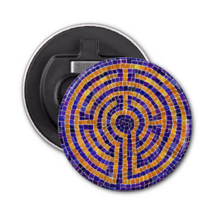 LABYRINTH MOSAIC Button Bottle Opener