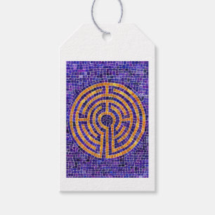LABYRINTH MOSAIC Gift Tags - White