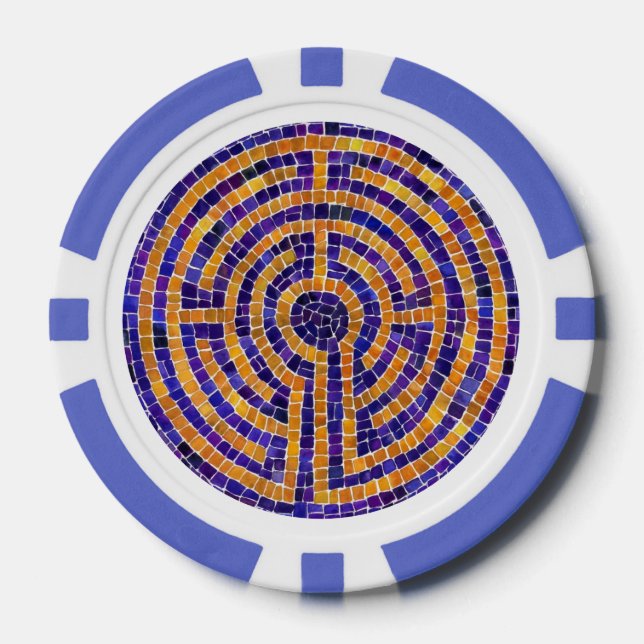 LABYRINTH MOSAIC Poker Chips (Front)