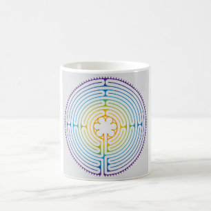 Labyrinth of Chartres Illustration - Rainbow Colou Coffee Mug