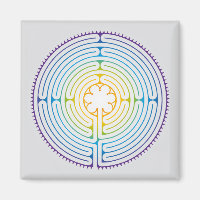 Labyrinth of Chartres Illustration - Rainbow Colou