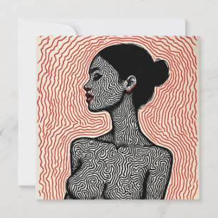 Labyrinth of Her Awakening – A Minimalist Portrait Invitation