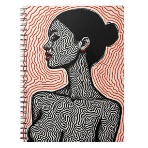 Labyrinth of Her Awakening – A Minimalist Portrait Notebook