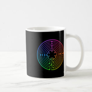 Labyrinth Rainbow Chartres Labyrinth Maze Yoga Des Coffee Mug