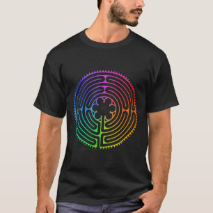 Labyrinth Rainbow Chartres Labyrinth Maze Yoga Des T-Shirt
