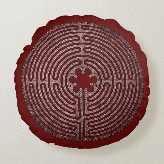 Labyrinth Round Cushion (Front)