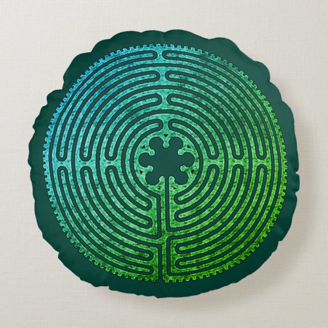 Labyrinth Round Pillow (Front)