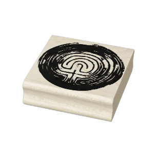 Labyrinth Symbol Rubber Stamp