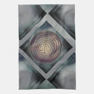 Labyrinth Symbol Tea Towel