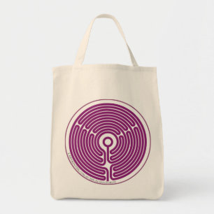 labyrinth thirds 11-circuit purple tote bag