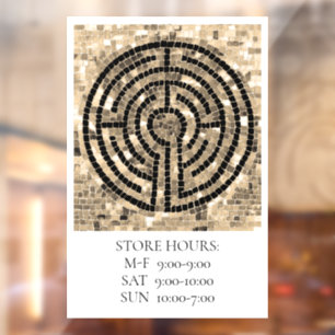 LABYRINTH V 12x18 Window Cling +Text